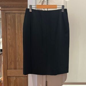 MARLOWE 100% wool MADE IN ITALY black classic skirt sz 8